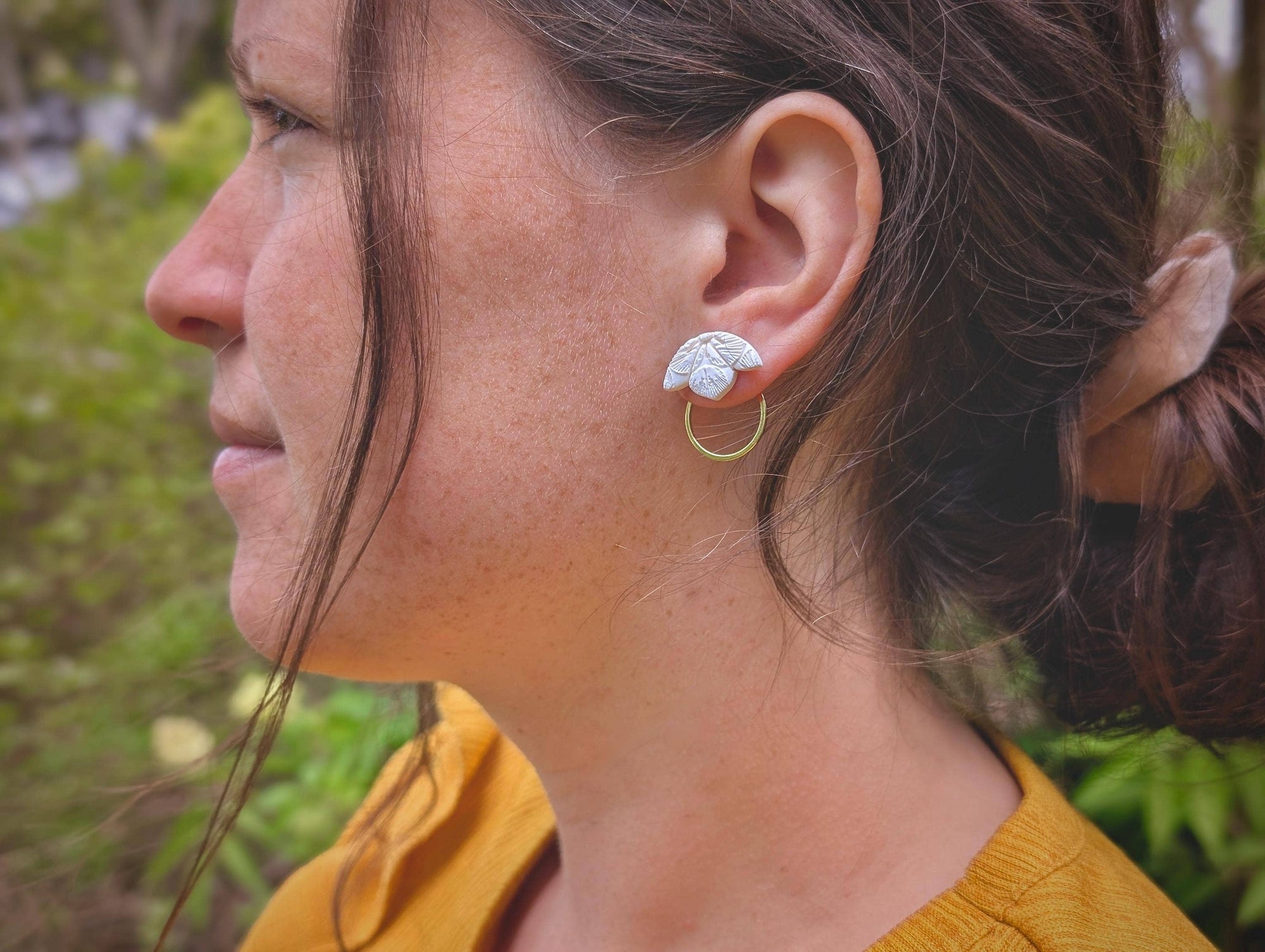 Cherry Blossom Ear Jacket: Pink