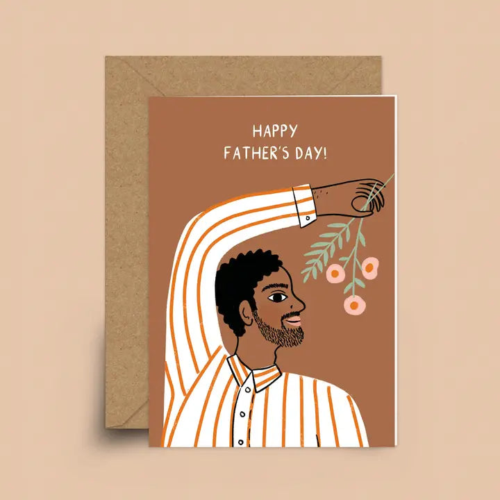Father&#39;s Day Orange Stripes - Greeting Card
