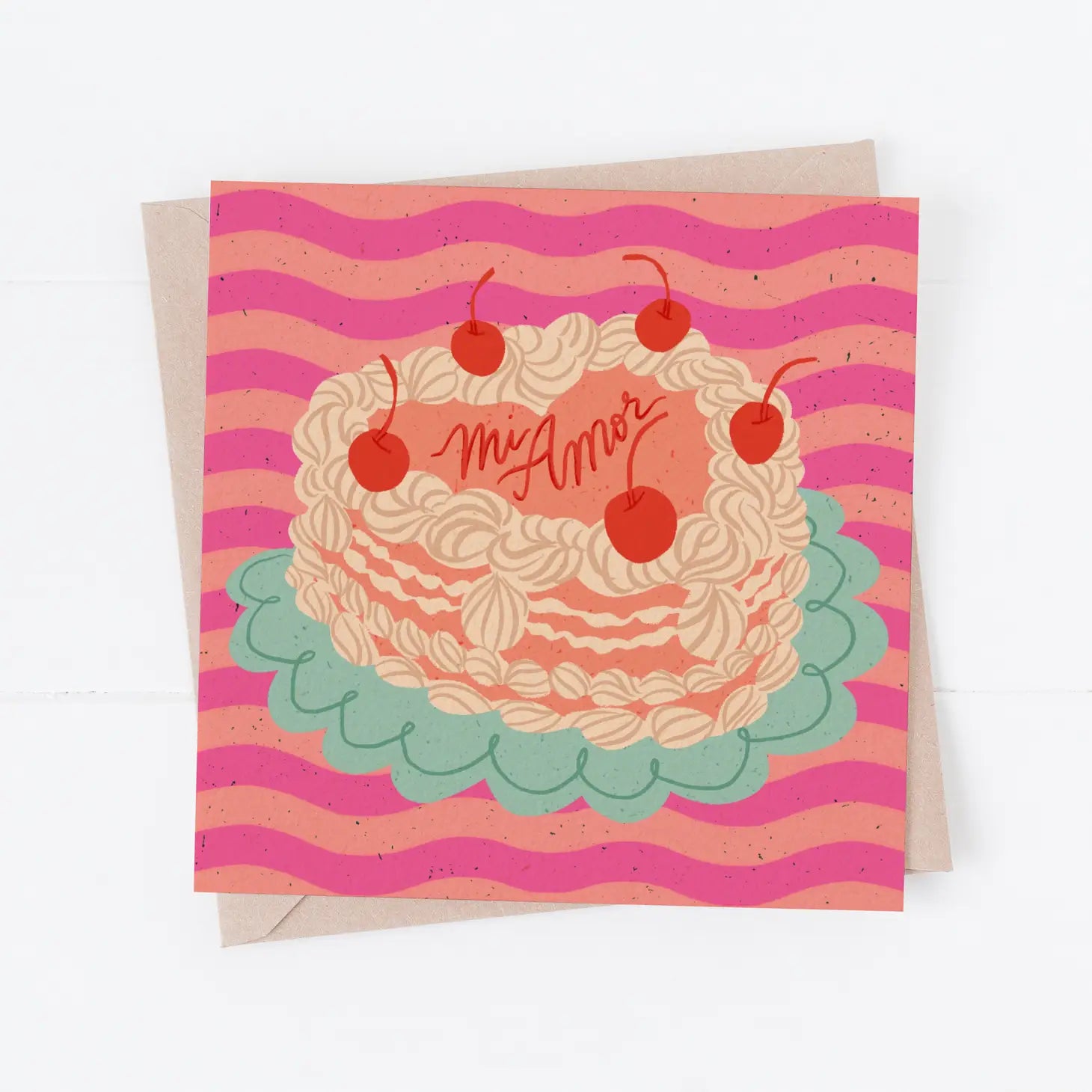 Mi Amor Cake - Greeting Card