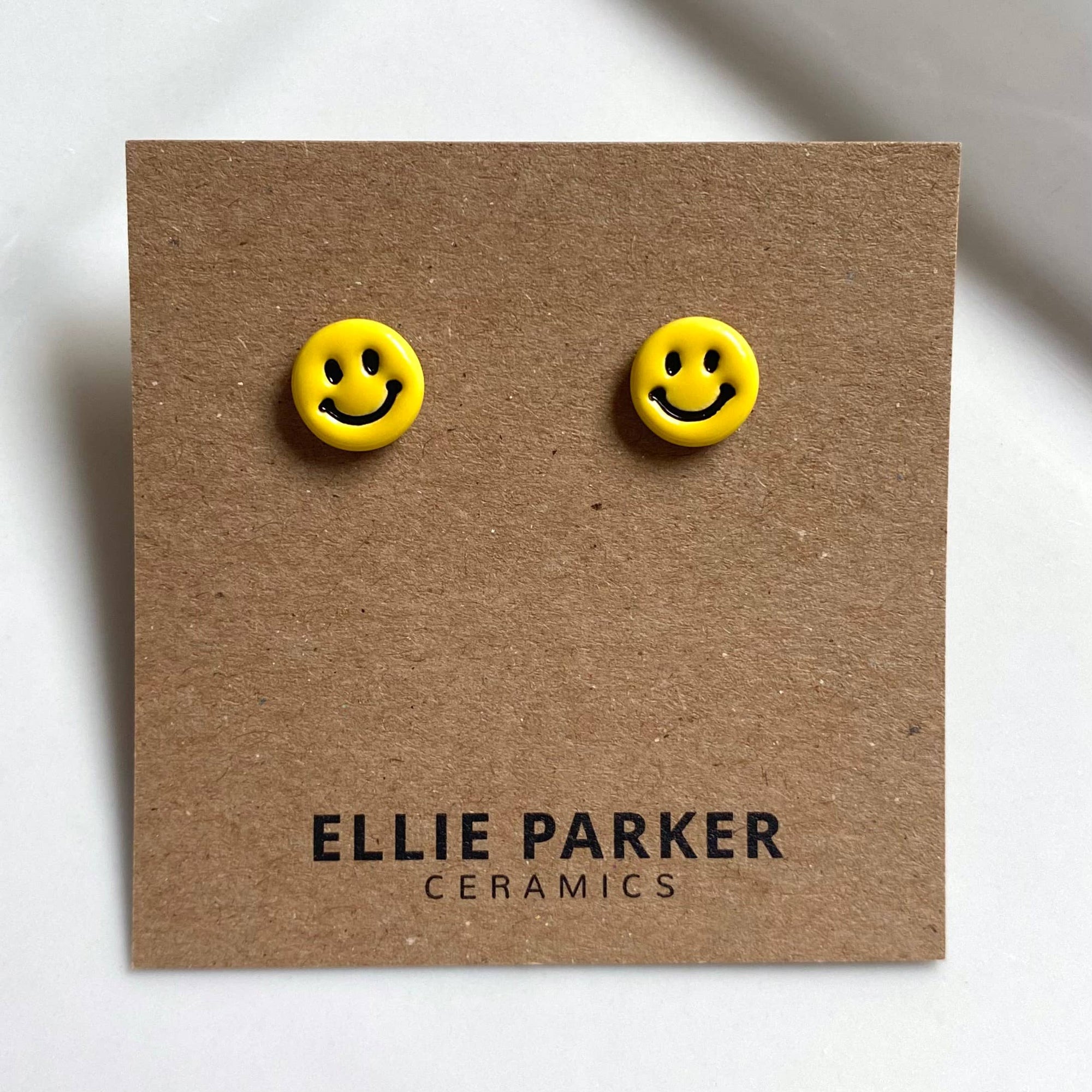 Smiley Face Earrings | Small Batch Wearable Art