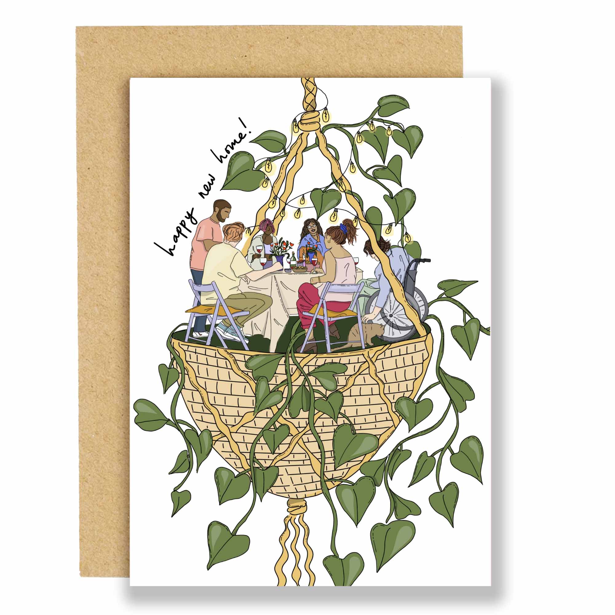 New Home Hanging Plant | Greeting Card