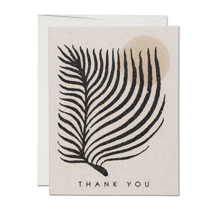 Palm Sun Thank You - Greeting Card