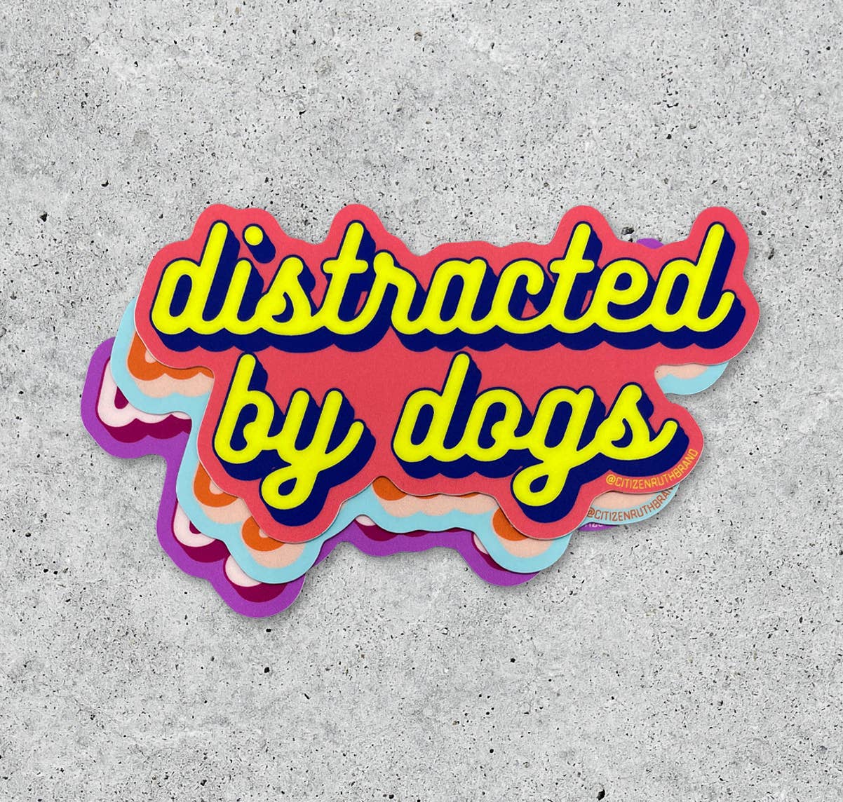 Distracted by Dogs Sticker