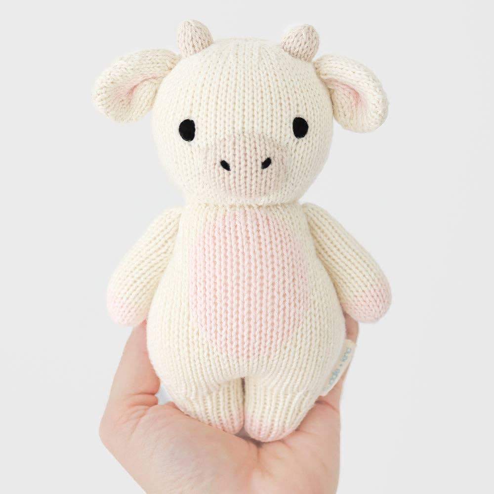 Baby Cow (Strawberry) | Hand-Knit Doll