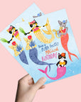 Mermaid Cats Purr-fectly Magical | Greeting Card