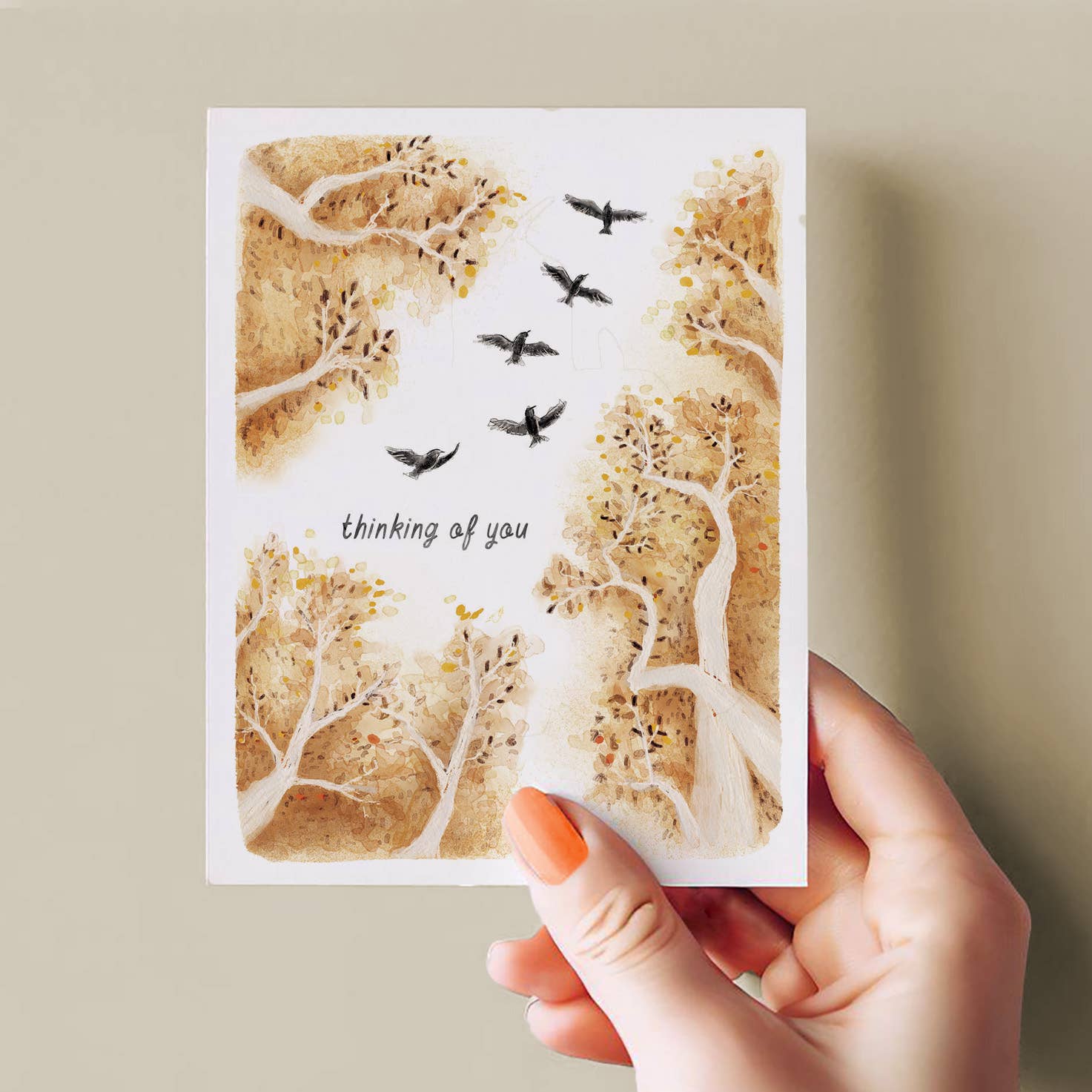 Birds And Tree - Sympathy Card