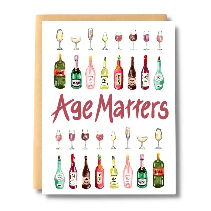 Age Matters Wine - Greeting Card