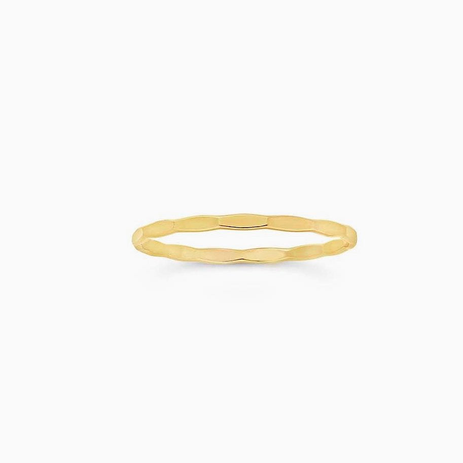 Faceted Stacking Ring | 14K Fine Gold