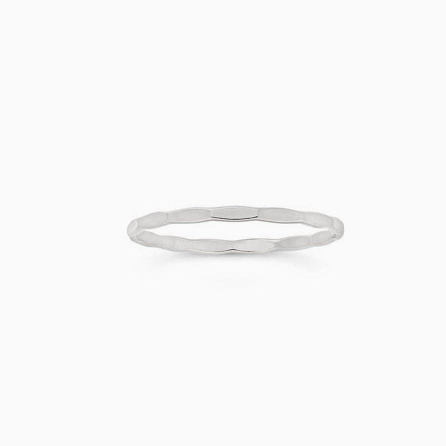 Faceted Stacking Ring | Silver