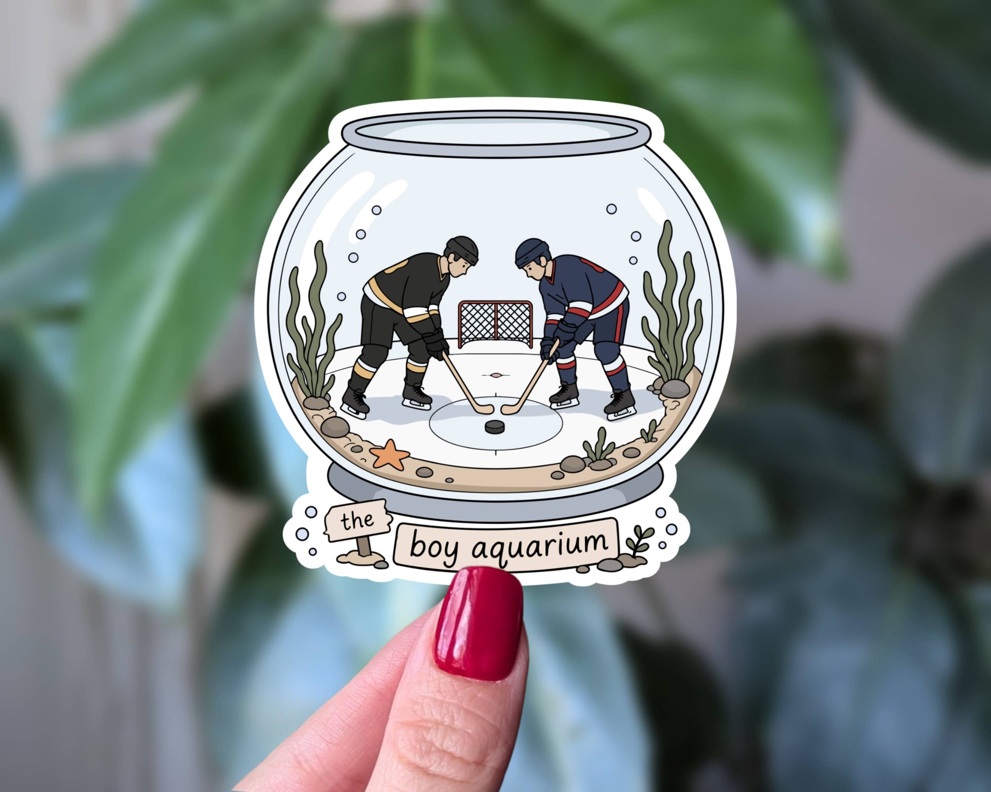 The Boy Aquarium Hockey Sticker