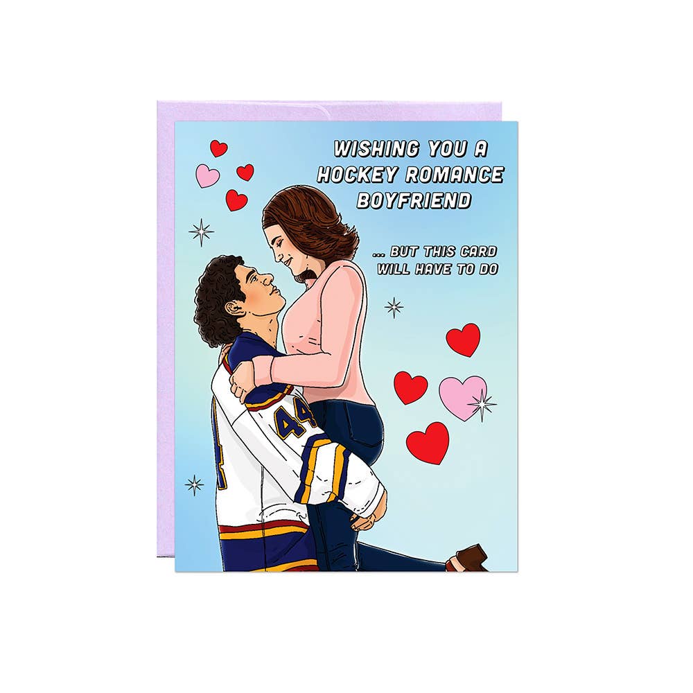 Hockey Romance Birthday | Greeting Card