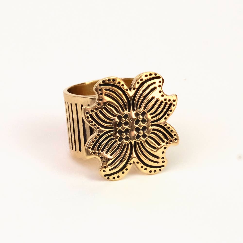 Brass Bandana Slide Ring | Amy