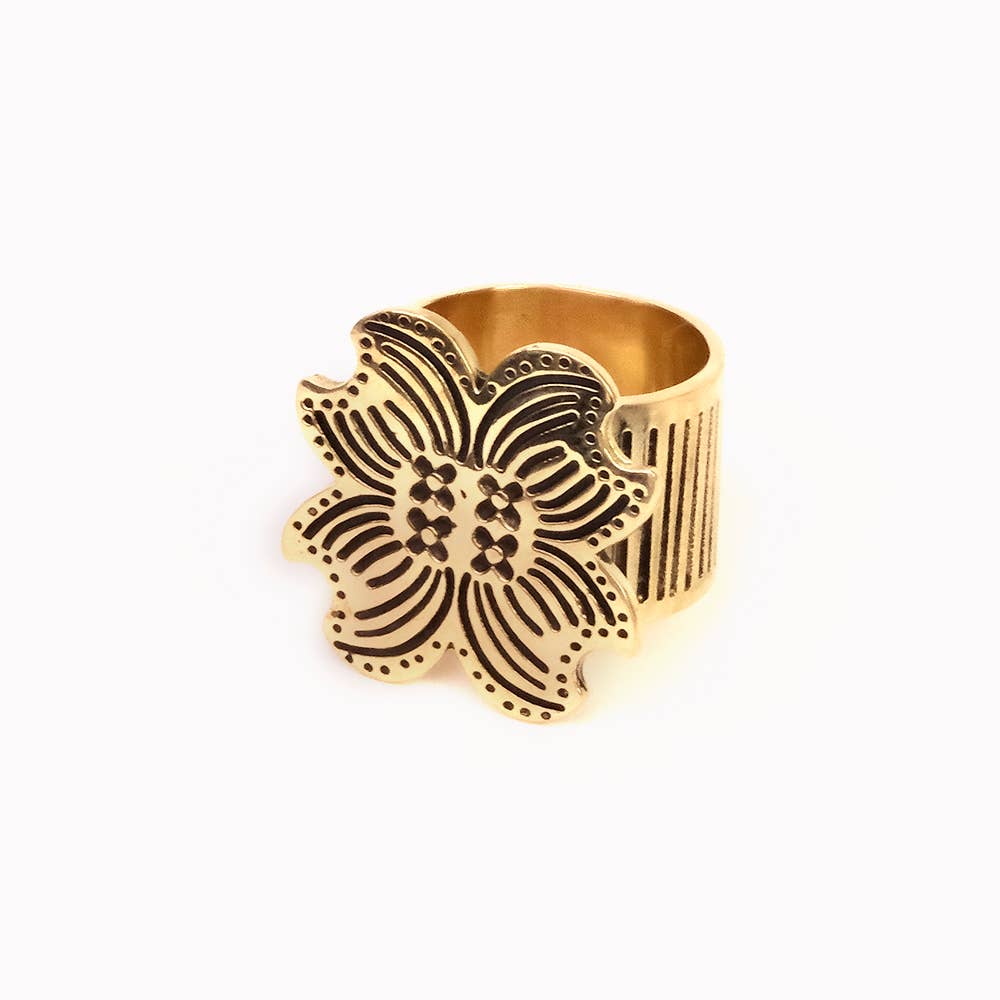 Brass Bandana Slide Ring | Amy