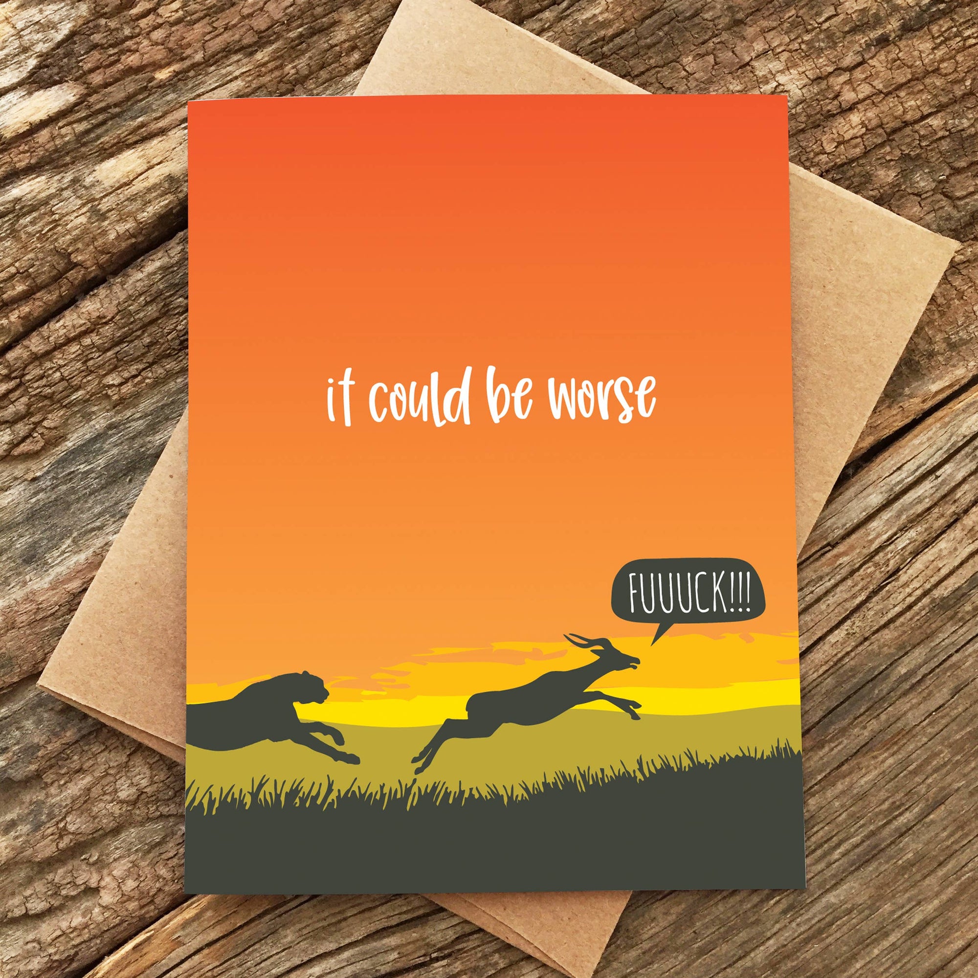 Could Be Worse Gazelle | Greeting Card
