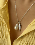 Flat Drawn Chain Necklace: Silver