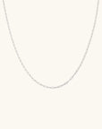 Flat Drawn Chain Necklace: Silver