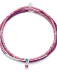 Miyuki Bracelet Trio | Fuchsia/Silver