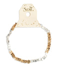 Mini Metal Stacking Bracelet | Geometric Beads