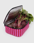 Baggu Lunch Box - Pink & Red Painted Stripe