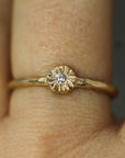 Little Sun Diamond Ring | Solid Gold