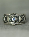 Moon Goddess Blue Sapphire Ring