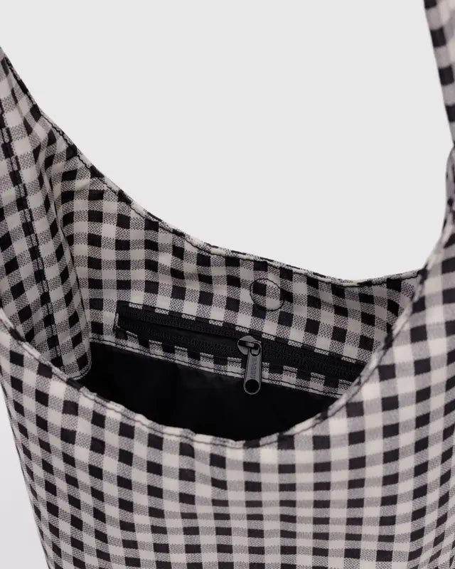 Baggu Small Nylon Sling - Black &amp; White Gingham