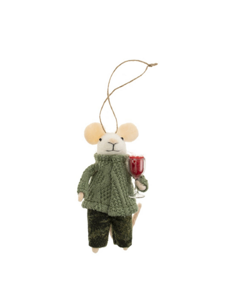 Wine Watson Mouse Felt Ornament – JV Studios & Boutique