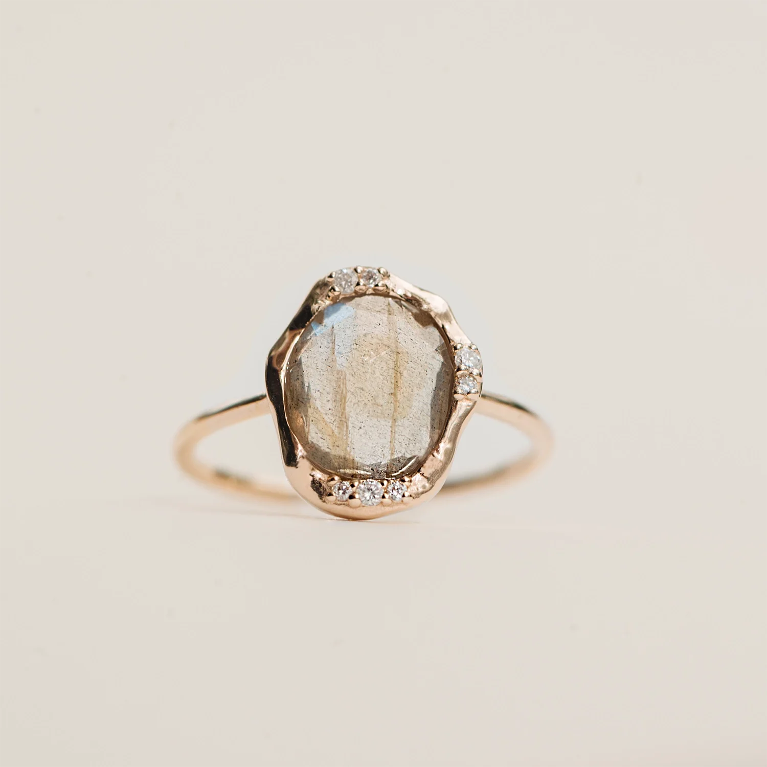 Labradorite Mood Ring | 14K Gold