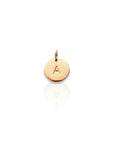 Letter Disc Charm | Gold-Fill