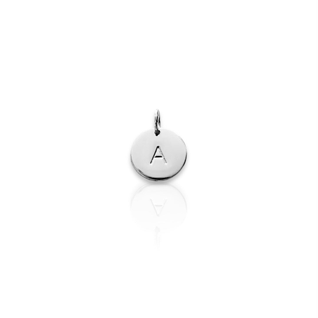 Letter Disc Charm | Silver