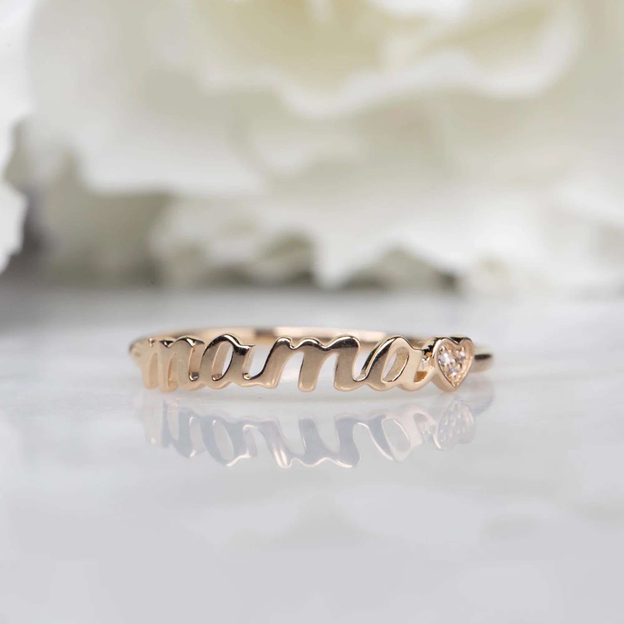 Mama Heart Ring | 14K Gold