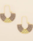 Chromacolour Miyuki U-Hoop Earring | Pewter/Gold
