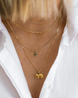 Sofia Slice Necklace: Emerald