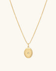 Oval Diamond Locket Necklace