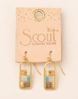 Good Karma Miyuki Frame Earring | Mint/Peach