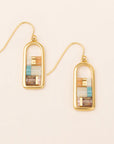 Good Karma Miyuki Frame Earring | Mint/Peach