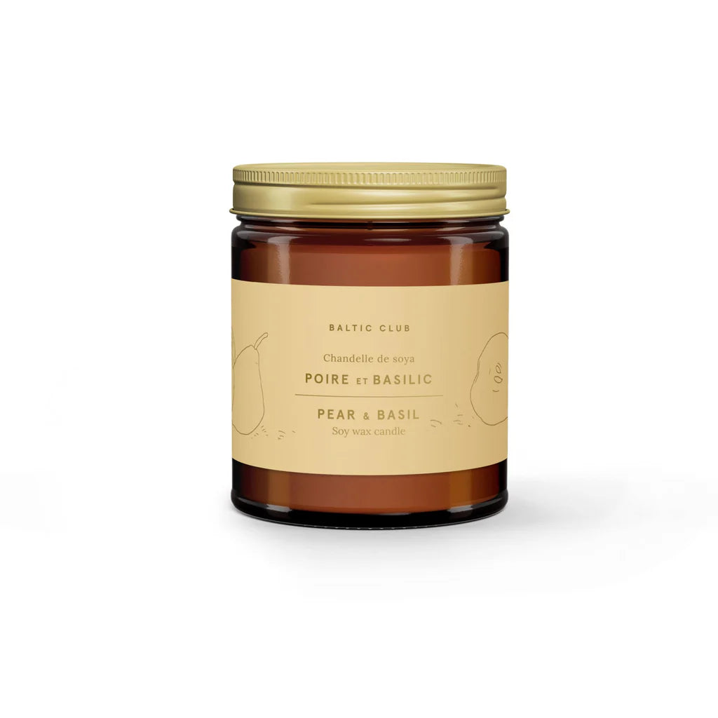 Pear &amp; Basil Soy Candle