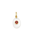 Pearlescent Garnet Pendant Charm