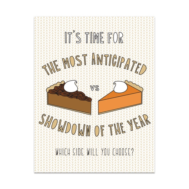 Holiday Pie Showdown | Greeting Card