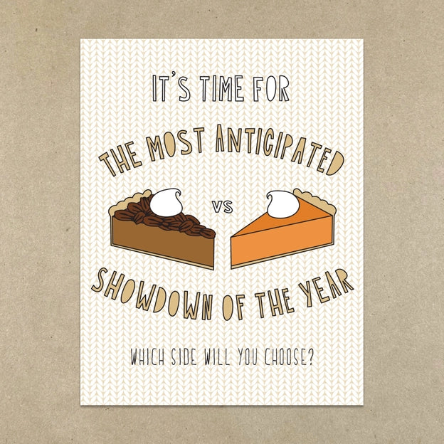 Holiday Pie Showdown | Greeting Card