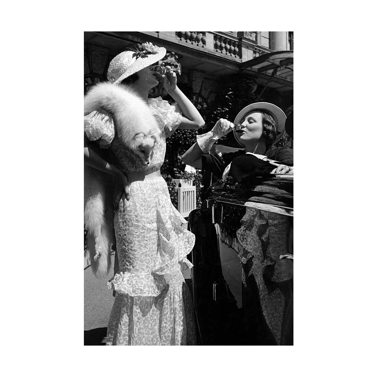 Women Drinking - Greeting Card