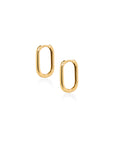 Rounded Square Huggies | Solid Gold