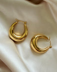 Gold hoop earrings 