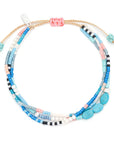 Mixed Media Bracelet | Sky: Turquoise/Silver