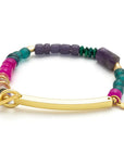 Hidden Message Bracelet |  Strong AF/Amethyst/Gold