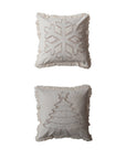 Square Woven Holiday Pillow