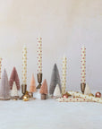 Gold Dot Taper Candle Set