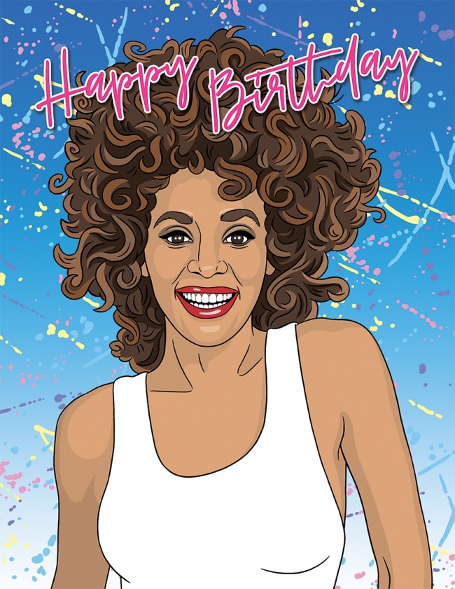 Whitney Houston Birthday - Greeting Card