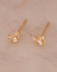 Mini Moon Studs | Solid Gold