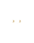 Mini Moon Studs | Solid Gold